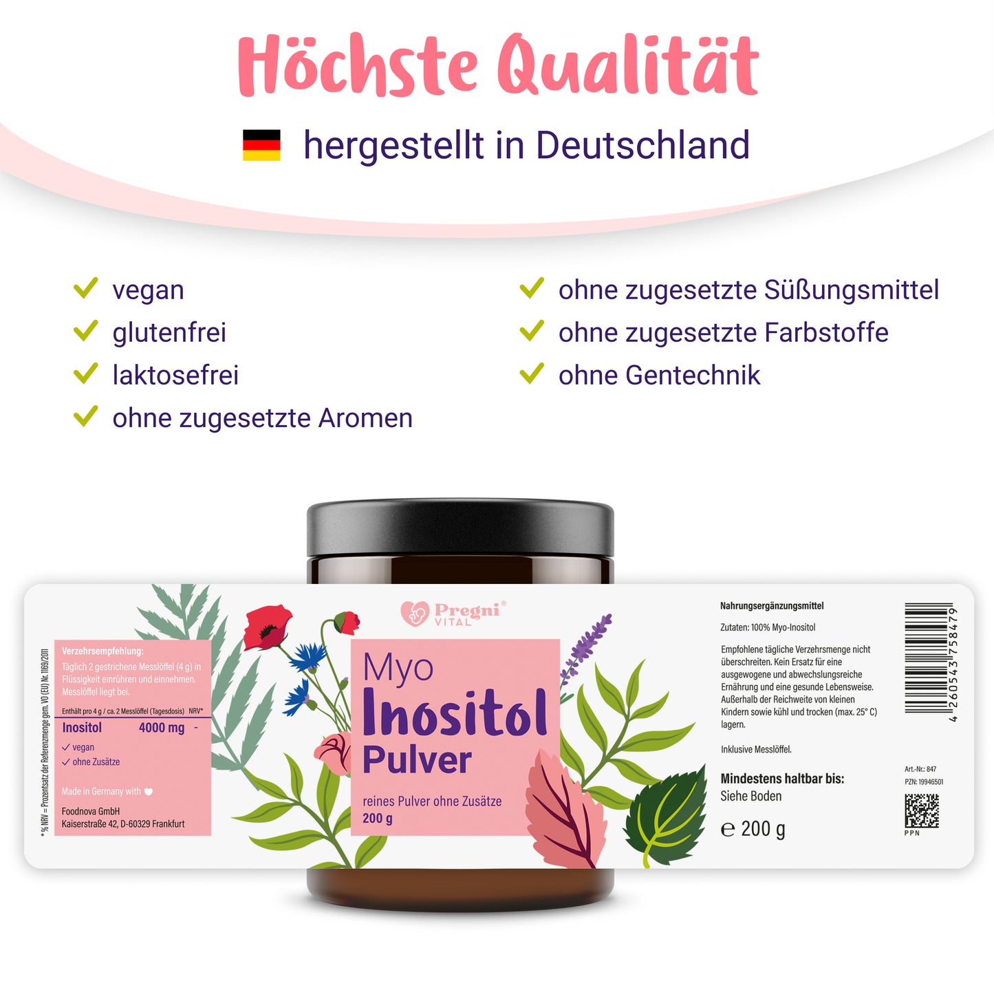 PregniVital - Inositol Pulver 200g